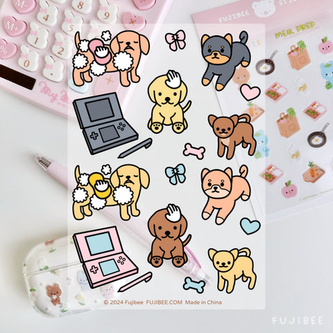 Digital Dogs Clear Deco Stickers