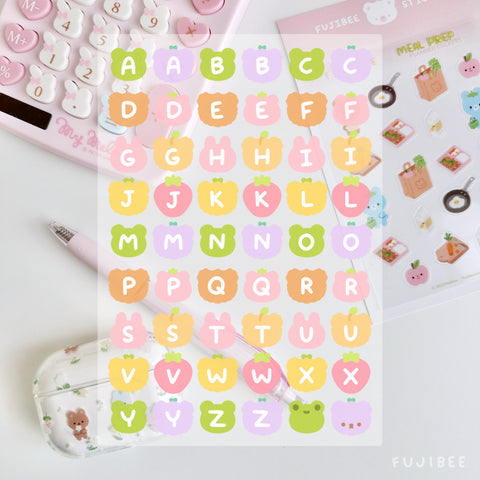 Alphabet Clear Deco Stickers