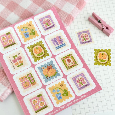 Snail Mail Stamp Sticker Sheet