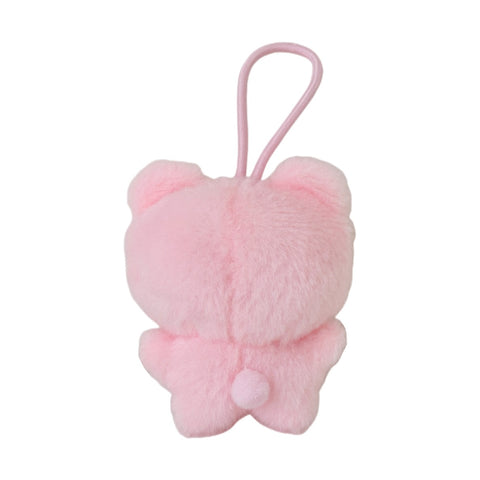 Strawberry Mochi Bear Plush Keychains