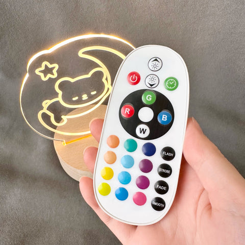 Moon Baby Teddy Night Light Lamp