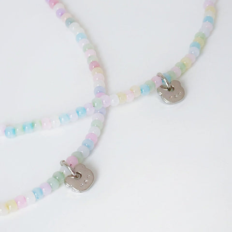 Pastel Glass Beaded Necklace