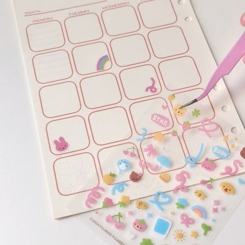 Clear Deco Doodles Sticker Sheet