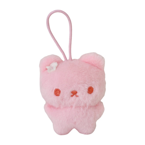 Strawberry Mochi Bear Plush Keychains