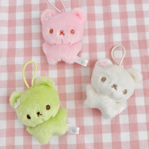 Vanilla Mochi Bear Plush Keychain