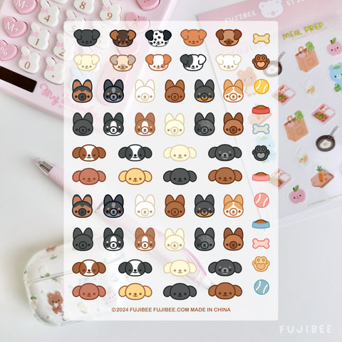 Dogs Clear Sticker Sheet