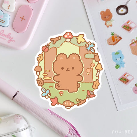 Teddy's Forest Walk Vinyl Sticker