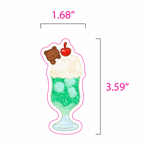 Ice Cream Soda Vinyl Sticker