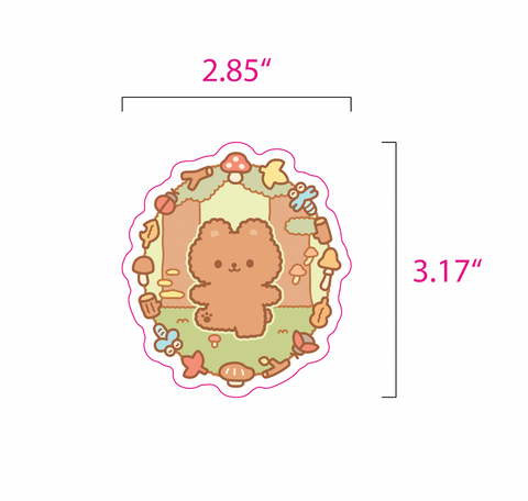 Teddy's Forest Walk Vinyl Sticker