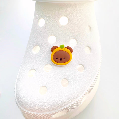 Teddy Tangerine Shoe Charm