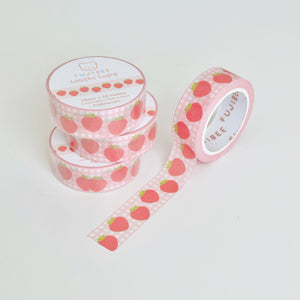 Strawberry Gingham Washi Tape