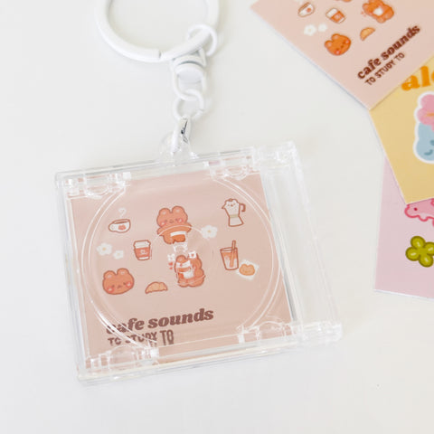 CD Case Customizable Charm Keychain