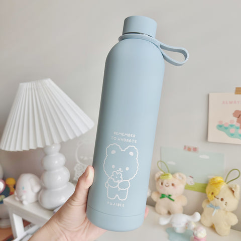 Sky Blue - Cute Insulated Steel Water Bottle