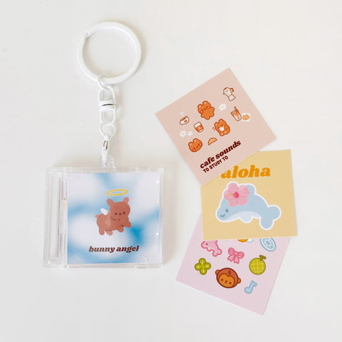 CD Case Customizable Charm Keychain