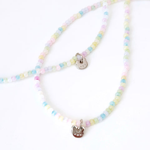 Pastel Glass Beaded Necklace