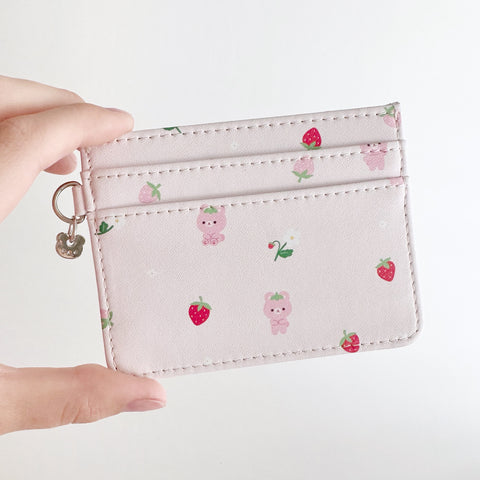 Barb Strawberry Bear Slim Card Wallet