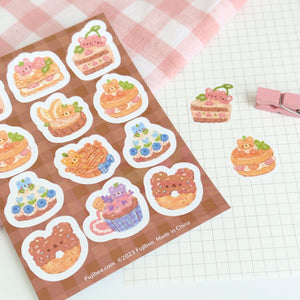 Bear Bakery Treats Sticker Sheet