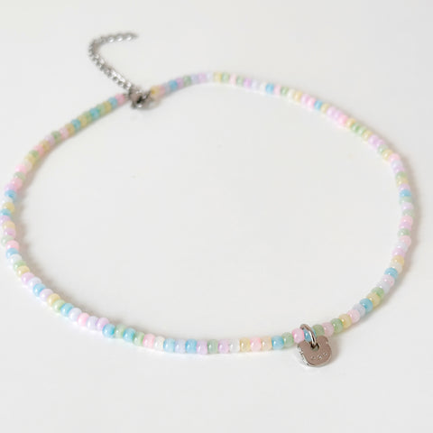 Pastel Glass Beaded Necklace