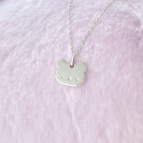 Sterling Silver Teddy Necklace