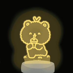 Lavender Bear Boba LED Lamp